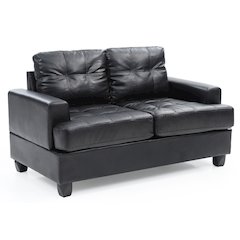 Glory Furniture Sandridge Loveseat in Black Color