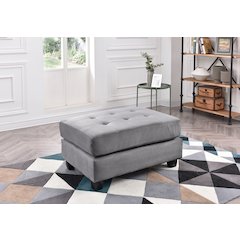Glory Furniture Malone Ottoman in Gray Color
