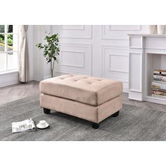 Glory Furniture Malone Ottoman in Mocha Color
