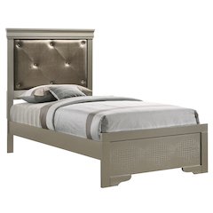 Glory Furniture Lorana Twin Bed in Champagne Color