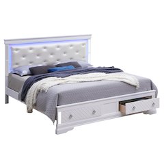 Glory Furniture Verona Queen Storage Bed in White Color