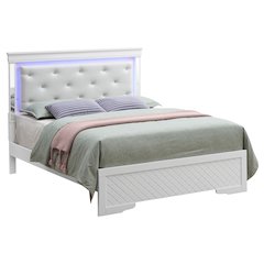 Glory Furniture Verona Queen Bed in White Color