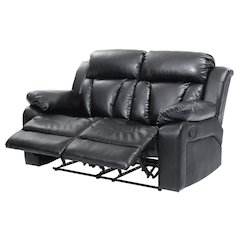 Glory Furniture Daria Reclining Loveseat in Black Color