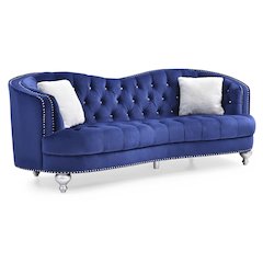 Glory Furniture Jewel Sofa in Blue Color