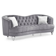 Glory Furniture Jewel Sofa in Gray Color