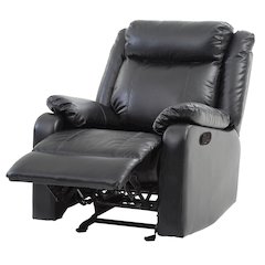 Glory Furniture Ward Rocker Recliner in Black Color