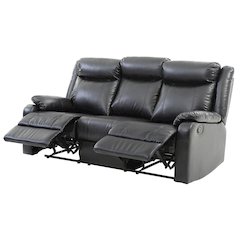 Glory Furniture Ward Reclining Sofa in Black Color