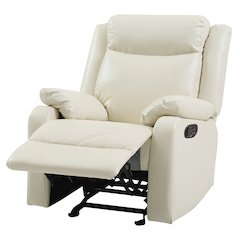 Glory Furniture Ward Rocker Recliner in Pearl Color