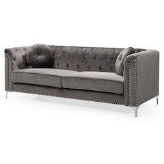 Glory Furniture Pompano Sofa in Dark Gray Color