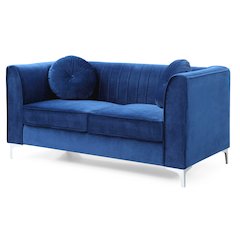 Glory Furniture Delray Loveseat in Navy Blue Color