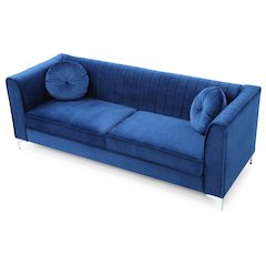 Glory Furniture Delray Sofa in Navy Blue Color