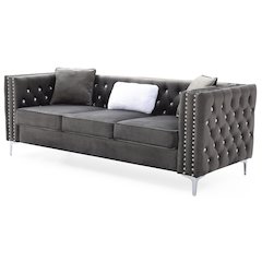 Glory Furniture Paige Sofa in Gray Color