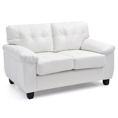 Glory Furniture Gallant Loveseat in White Color
