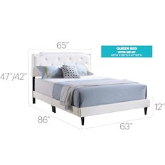 Glory Furniture Deb Full Bed in White Color