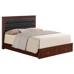 Glory Furniture Burlington Full Storage Bed in Cherry Color