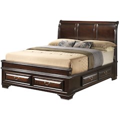 Glory Furniture LaVita Full Storage Bed in Cappuccino Color