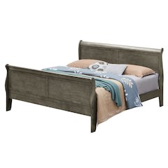 Glory Furniture Louis Phillipe Full Bed in Gray Color