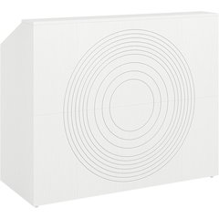 47" Modern White Reception Desk - Counter with Privacy Panels