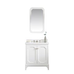 Queen 30 In. Single Sink Sink Carrara Quartz Countertop Bath Vanity