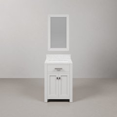 24 Inch Pure White Single Sink Bathroom Vanity