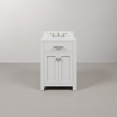 24 Inch Pure White Single Sink Bathroom Vanity