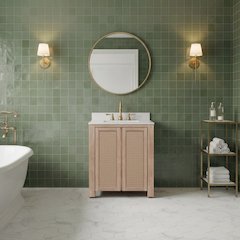 Belmont 30 In. Single Sink Pre-Assembled Transitional Style Bathroom Vanity