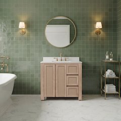 Belmont 36 In. Single Sink Pre-Assembled Transitional Style Bathroom Vanity
