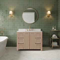 Belmont 48 In. Single Sink Pre-Assembled Transitional Style Bathroom Vanity