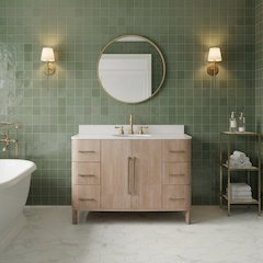 Cirilla 48 In. Single Sink Pre-Assembled Transitional Style Bathroom Vanity