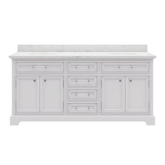 72 Inch Pure White Double Sink Bathroom Vanity From The Collection