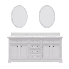 72 Inch Pure White Double Sink Bathroom Vanity
