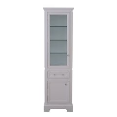 Free Standing Linen Cabinet In Pure White