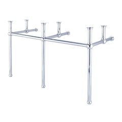 60 In. W. Double Wash Stand Only in Chrome Finish
