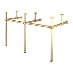 60 In. W. Double Wash Stand Only in Satin Gold Finish