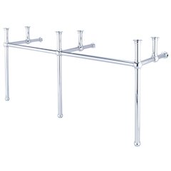 72 In. W. Double Wash Stand and P-Trap in Chrome Finish