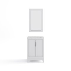 24 In. Single Sink Carrara White Marble Countertop Bath Vanity In Pure White