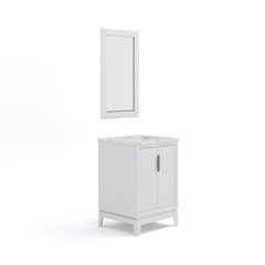 24 In. Single Sink Carrara White Marble Countertop Bath Vanity In Pure White