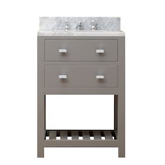 Madalyn 24 In. Single Sink Carrara White Marble Countertop Bath Vanity