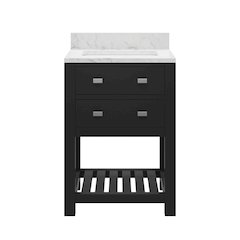 Madalyn 24 In. Single Sink Carrara White Marble Countertop Bath Vanity