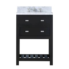 Madalyn 24 In. Single Sink Carrara White Marble Countertop Bath Vanity
