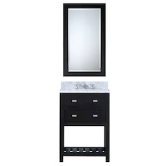 Madalyn 24 In. Single Sink Carrara White Marble Countertop Bath Vanity