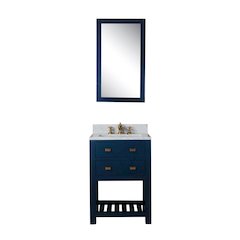 Madalyn 24 In. Single Sink Carrara White Marble Countertop Bath Vanity