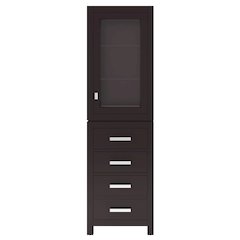 Free Standing Linen Cabinet in Espresso