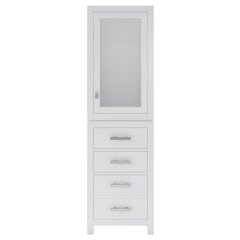 Free Standing Linen Cabinet in Pure White