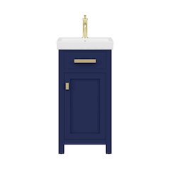 Mia 18 In. Integrated Ceramic Sink Top Bath Vanity in Monarch Blue