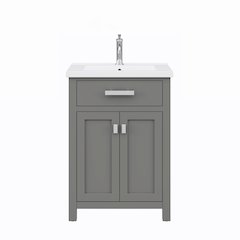 Myra 24 In. Integrated Ceramic Sink Top Bath Vanity in Cashmere Grey