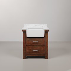 Paisley 30 In. Single Sink Carrara White Marble Countertop Bath Vanity