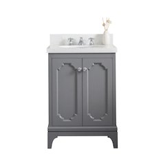 Queen 24 In. Single Sink Sink Carrara Quartz Countertop Bath Vanity