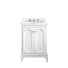 Queen 24 In. Single Sink Sink Carrara Quartz Countertop Bath Vanity