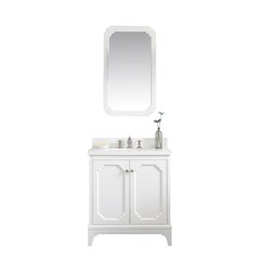 Queen 30 In. Single Sink Sink Carrara Quartz Countertop Bath Vanity